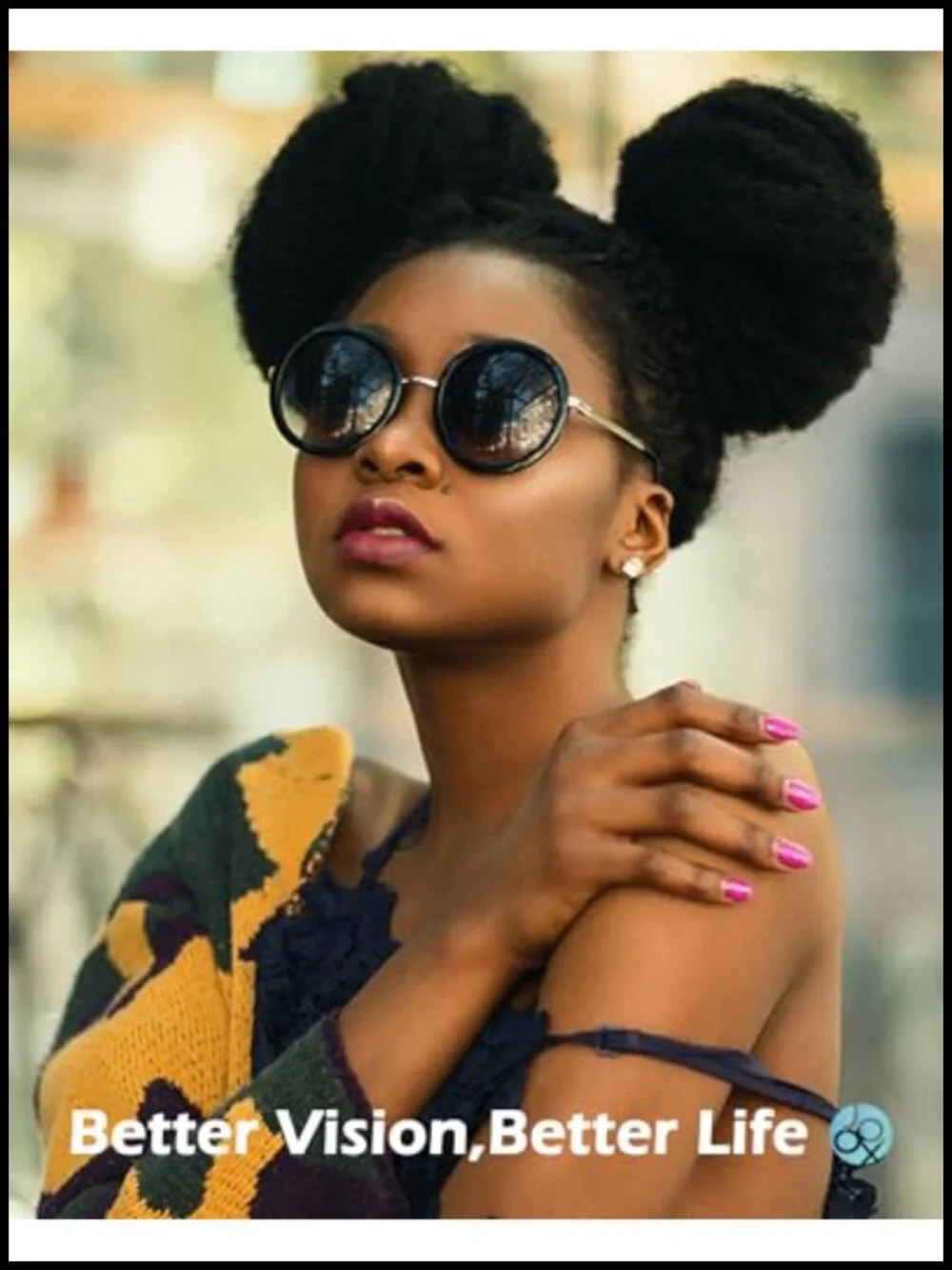 Vintage Oversized Round Sunglasses with UV Protection